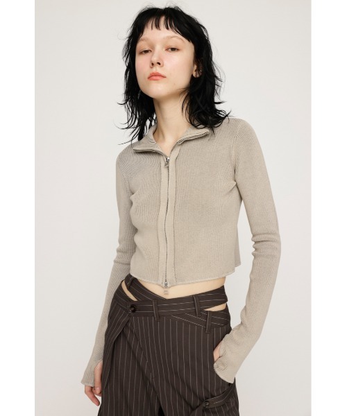 トップス TS SLY tシャツ FRONT ZIP H/N RIB TOPS フロントジップ ハイネック