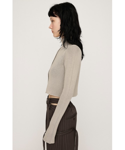 SLY tシャツ FRONT ZIP H/N RIB TOPS フロントジップ ハイネック