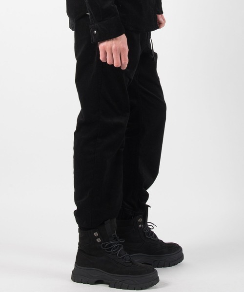 「+phenix」 コーデュロイパンツ S ブラック メンズ_画像4