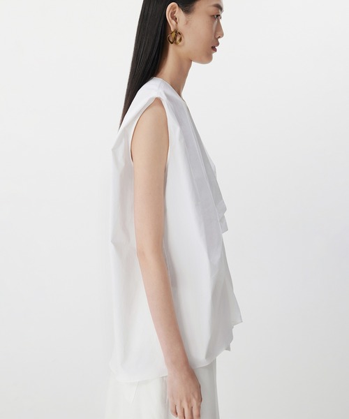 ブラウス シャツ Asym Tuck Shirt / タックノースリーブブラウス レディース JNBY ブラウス シャツ Asym Tuck Shirt / タックノースリーブ