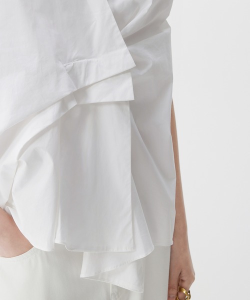 ブラウス シャツ Asym Tuck Shirt / タックノースリーブブラウス レディース JNBY ブラウス シャツ Asym Tuck Shirt / タックノースリーブ