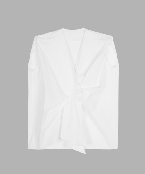 JNBY ブラウス シャツ Asym Tuck Shirt / タックノースリーブ