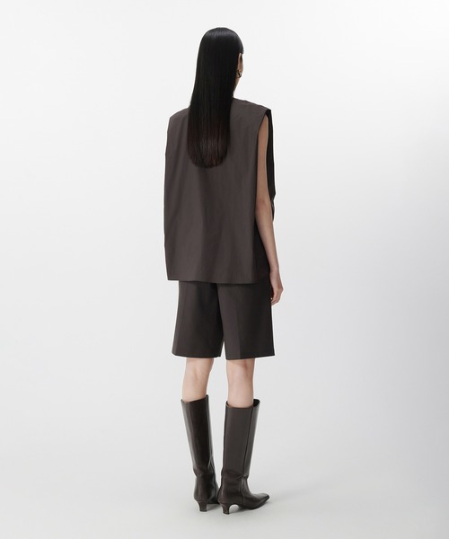 JNBY ブラウス シャツ Asym Tuck Shirt / タックノースリーブ