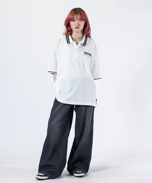 THRASHER（スラッシャー） ポロシャツ 半袖 「at」「THRASHER