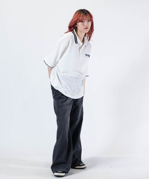 THRASHER（スラッシャー） ポロシャツ 半袖 「at」「THRASHER