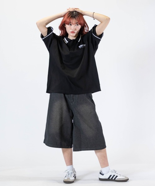 THRASHER（スラッシャー） ポロシャツ 半袖 「at」「THRASHER
