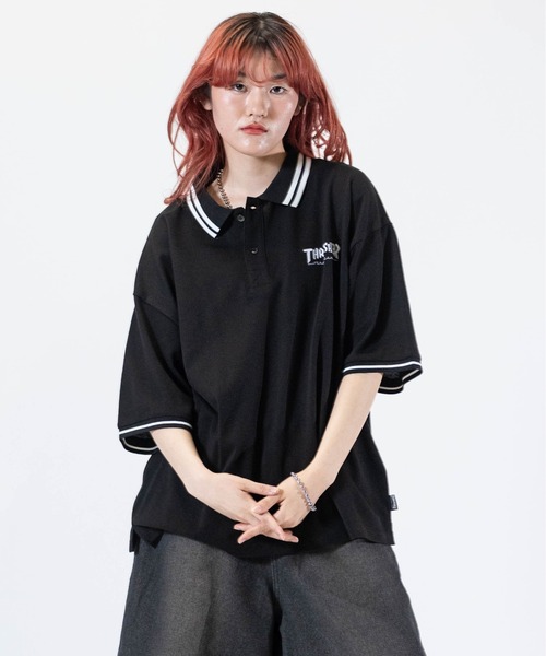 THRASHER（スラッシャー） ポロシャツ 半袖 「at」「THRASHER