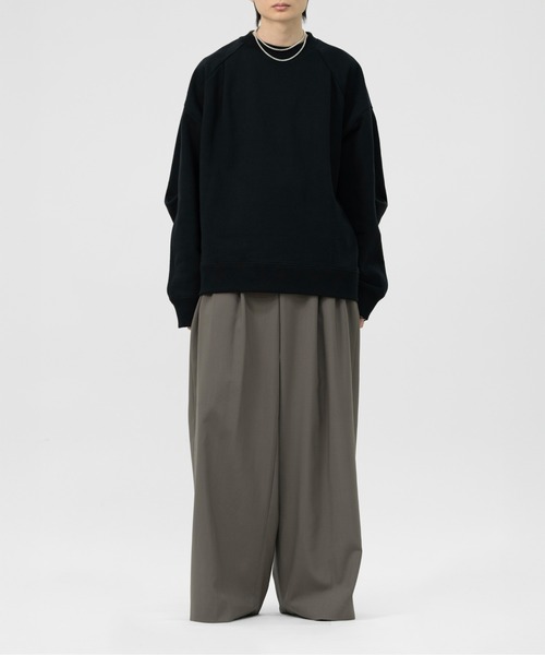 LAPIIS トレーナー スウェット OVERSIZED SLITBACK SWEAT SHIRTS 
