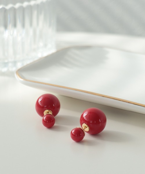 Three Four Time（スリーフォータイム） ピアス パール／カラーボール