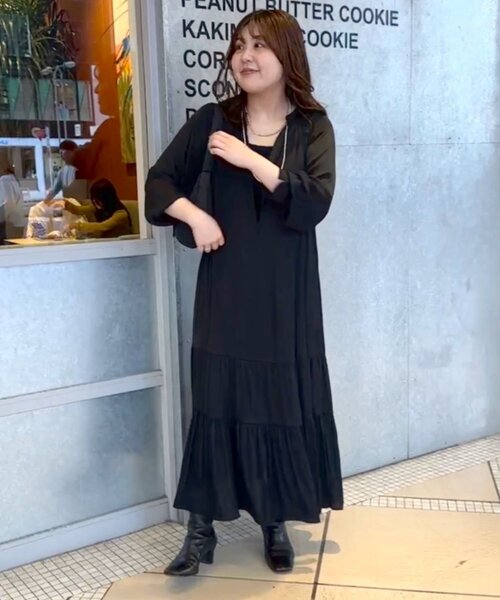 驚きの値段 Omekashi 「Omekashi」 レディース モカ 38 長袖ワンピース ワンピース