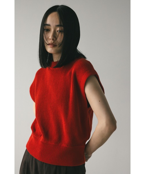 【値下げ中1万8000円▶︎1万500円】8bit.t.d小虎ニットベスト赤 SUNART / ぬくさに首ったけ ニットベスト【SHV-NT01】