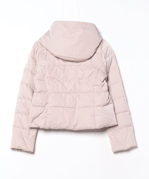 ZOyベージュ ダウンジャケット セール】シレータフタ ハイネック ショート ダウンコート（ダウン