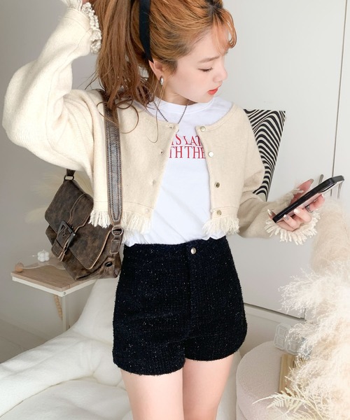 「mily bilet」 ニットアンサンブル MEDIUM アイボリー レディース_画像4