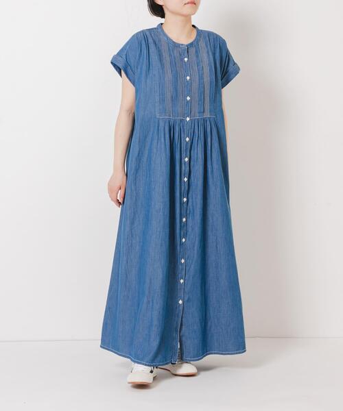 URBAN RESEARCH Sonny Label ワンピース デニムピンタックヨーク