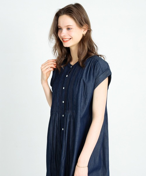 URBAN RESEARCH Sonny Label ワンピース デニムピンタックヨーク
