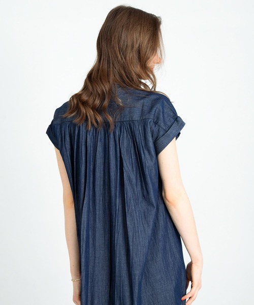 新品◆デニムピンタックヨークワンピース◆Sonny Label◆アーバンリサーチ セール】デニムピンタックヨークフレンチワンピース(508107104