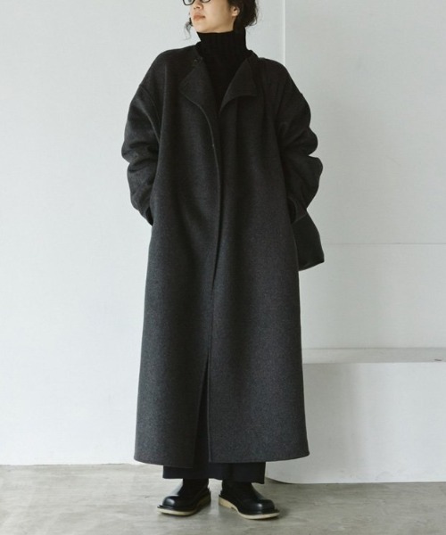 TODAYFUL 「TODAYFUL」 ノーカラーコート 38 チャコールグレー