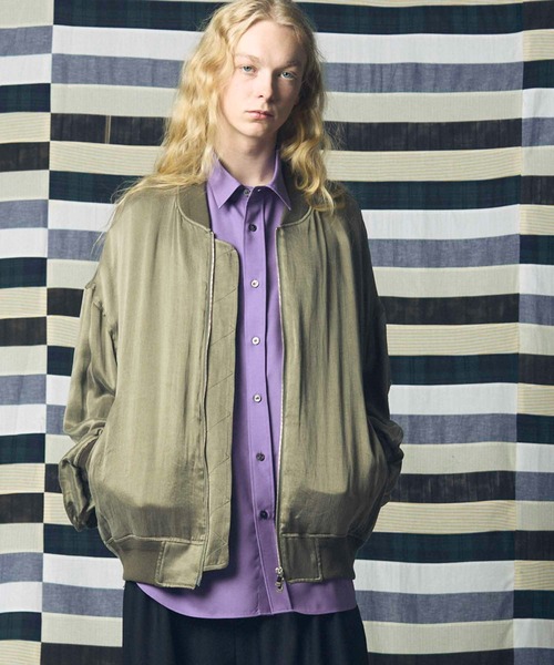 $ MAISON SPECIAL カーキ アウター ジャケット サイズ01 UNISEX》MA-1 Mix Prime-Over Puffer Jacket/MA-1ミックス