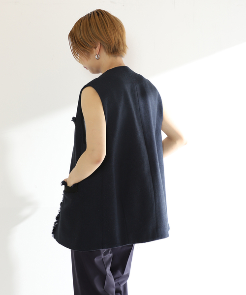 VERMEIL par iena（ヴェルメイユパーイエナ） ベスト - ネイビー