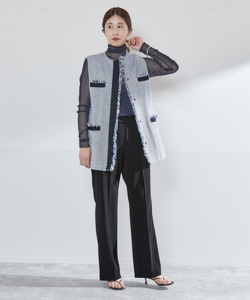 VERMEIL par iena（ヴェルメイユパーイエナ） ベスト - ネイビー