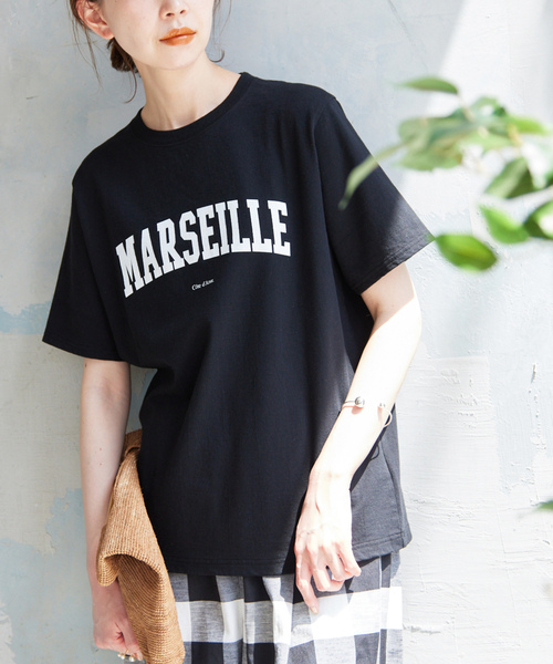 「SLOBE IENA」 半袖Tシャツ FREE グレー レディース SLOBE IENA 「SLOBE IENA」 半袖Tシャツ FREE グレー レディース
