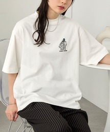 tシャツ ATELANE アソート　ワンポイント刺繍 バック刺繍オーバーサイズ 半袖Tシャツ レディース メンズ セール】ATELANE/ルーズシルエット刺繍入り半袖Tシャツ（Tシャツ