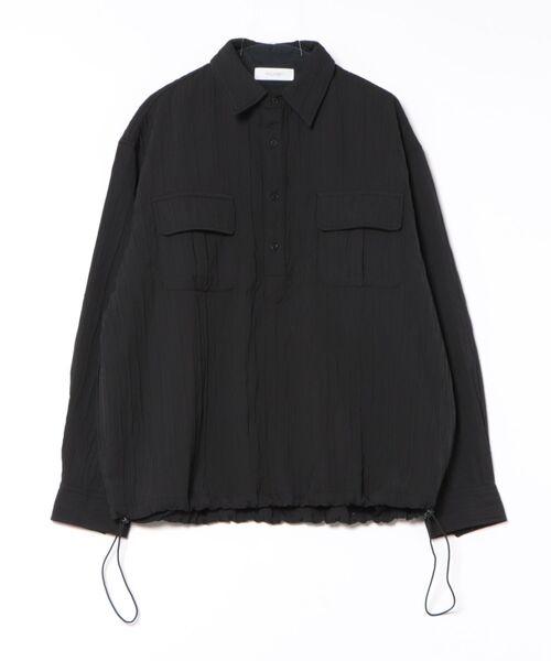CLOSET シャツ クリンクル加工ドロストプルシャツ メンズ