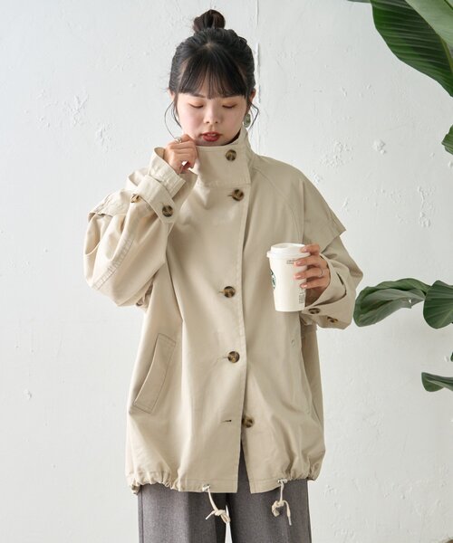 オフホワイト　CLOWNE トレンチコート Off-White オーバーサイズ トレンチコート 通販 - FARFETCH