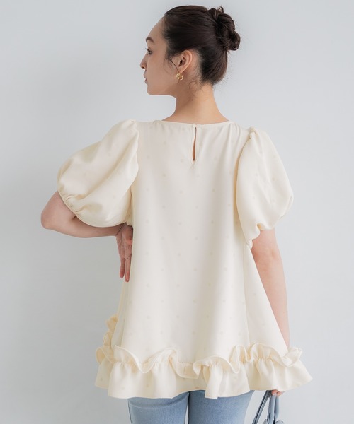 ブラウス シャツ ドッキングフリルドットブラウス ladies レディース ドット ブラウス （レディース） - ファッション通販SHOPLIST