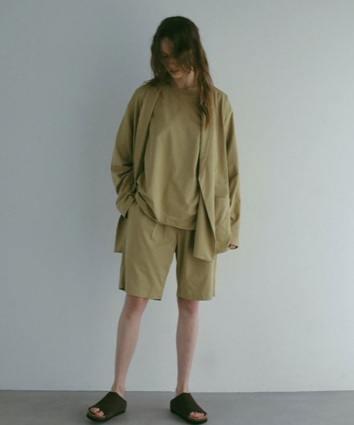 ETRE TOKYO 25SS three dots パウダリーコットンTee three dots パウダリーコットンジャケット(M OFF WHITE