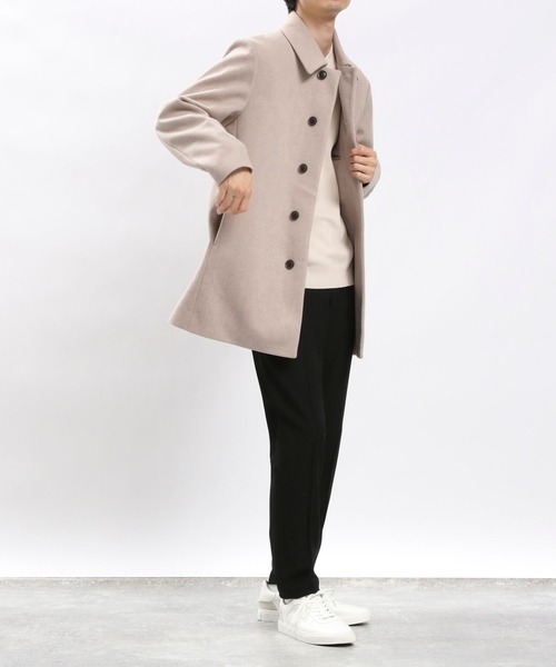 「GLOBAL WORK Smile Seed Store」 ステンカラーコート SMALL ベージュ メンズ_画像7