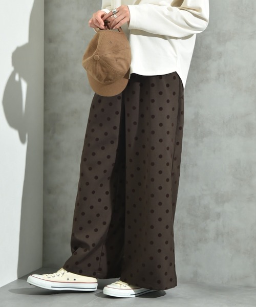 INTERPLANET（インタープラネット） パンツ Pツイルフロッキードット