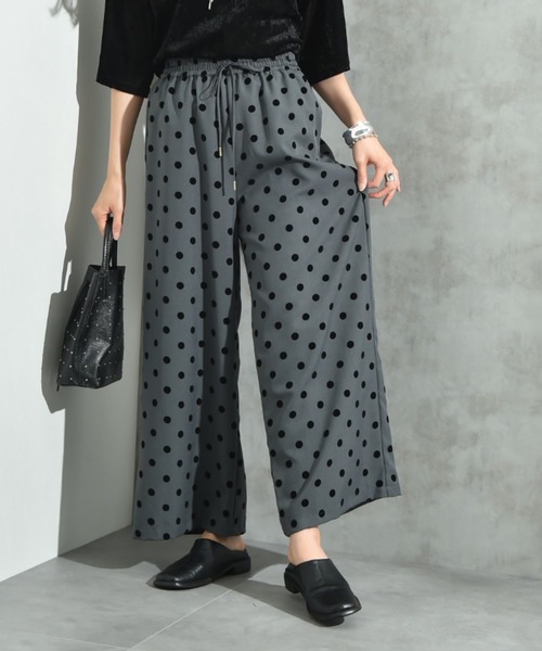 INTERPLANET（インタープラネット） パンツ Pツイルフロッキードット