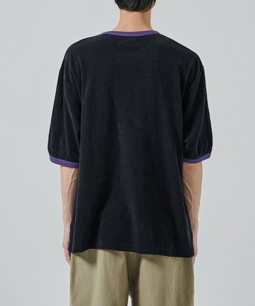 ORGANIC COTTON PILE RINGER PILE TEE ネイビー markaware（マーカウェア） tシャツ ORGANIC COTTON PILE RINGER PILE
