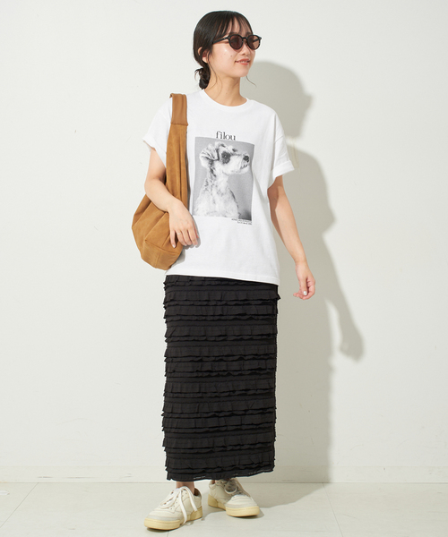 SLOBE IENAスローブイエナdog＆cat Photo Tシャツ ブラック スローブ イエナ SLOBE IENA 《予約》DOG&CAT PHOTO TEE