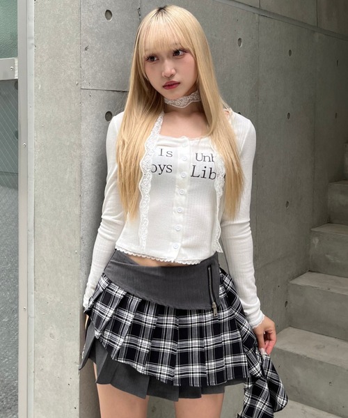 アシンメトリープリーツスカート 白 M 新品タグ付き UNIQLO