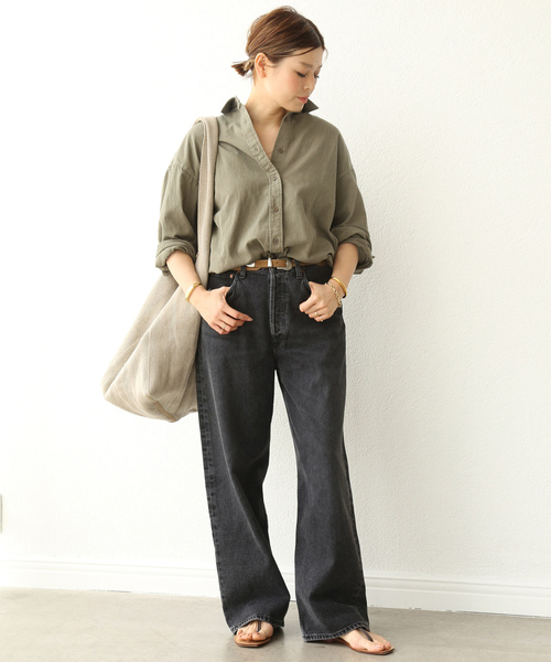 「Deuxieme Classe」 長袖カットソー FREE カーキ レディース Deuxieme Classe 「Deuxieme Classe」 長袖シャツ FREE カーキ