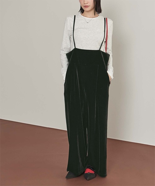 miette（ミエット） サロペット オーバーオール ベロアサロペット