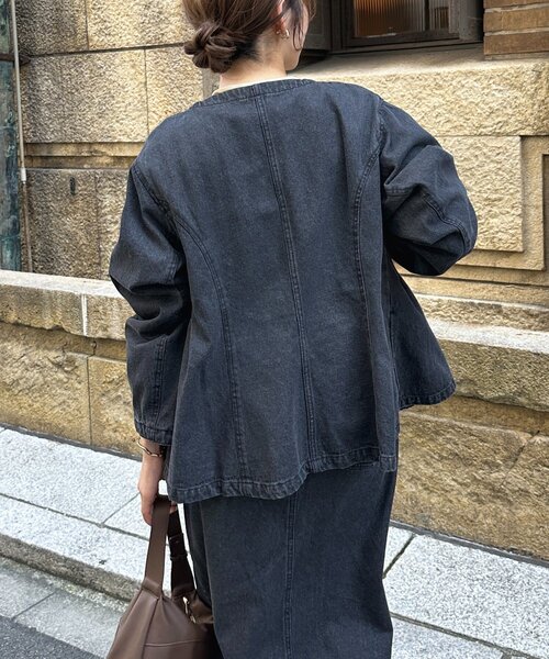 Thevon（ゼヴォン） ブルゾン アウター ペプラムデニムジャケット