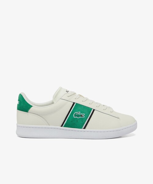 「LACOSTE」 ローカットスニーカー 28.5cm ホワイト×ホワイト メンズ
