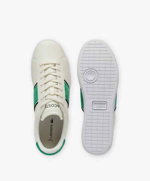 「LACOSTE」 ローカットスニーカー 28.5cm ホワイト×ホワイト メンズ