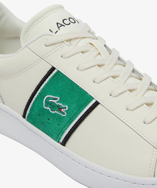 「LACOSTE」 ローカットスニーカー 28.5cm ホワイト×ホワイト メンズ