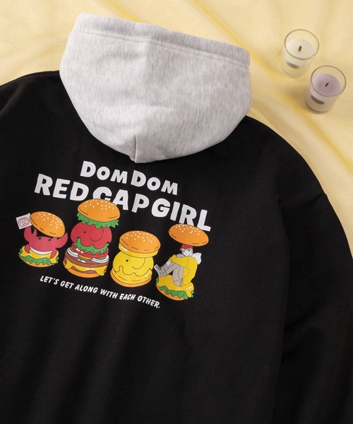 RED CAP GIRL レッドキャプガール パーカー 70 RCG ドムドムバーガーコラボ 裏起毛 フード配色 プルパーカー レディース メンズ ZOZOTOWN Yahoo 店 - 通販 - Yahoo ショッピング