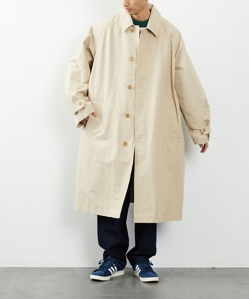 新品未使用/イギリス製 ステンカラーコート ベージュ FREAK'S STORE（フリークスストア） ステンカラーコート MEDIUM