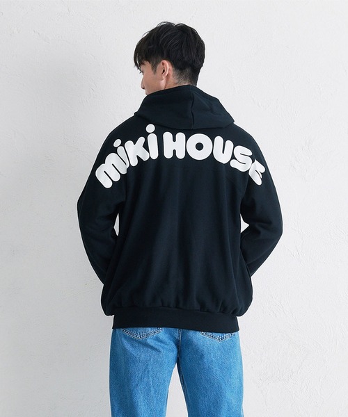 【新品未使用】ミキハウス　バックロゴパーカー（大人用） MIKI HOUSE（ミキハウス） パーカー バックロゴパーカー（大人用