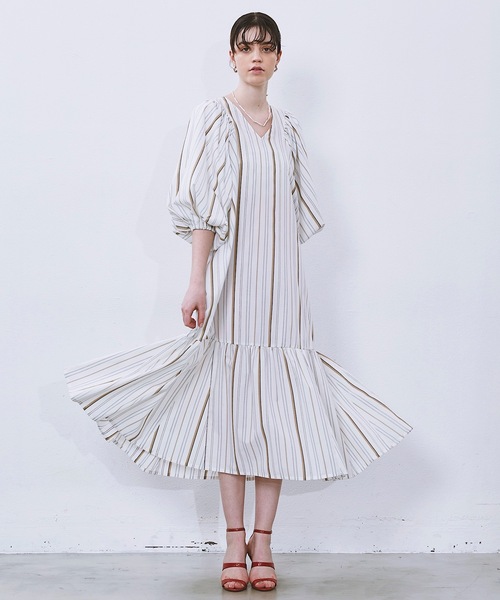 「LA BELLE ETUDE」 半袖ワンピース FREE ライトパープル レディース_画像3