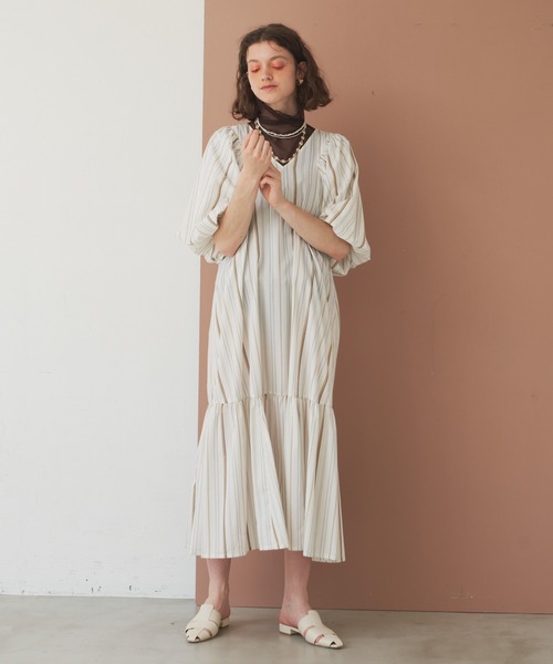 「LA BELLE ETUDE」 半袖ワンピース FREE ライトパープル レディース_画像4