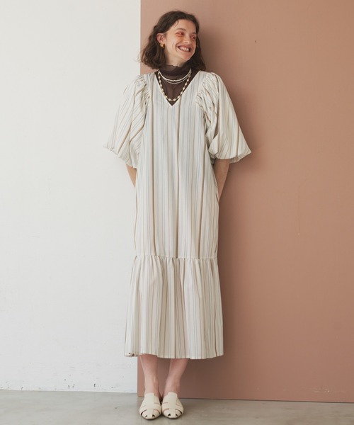 「LA BELLE ETUDE」 半袖ワンピース FREE ライトパープル レディース_画像6