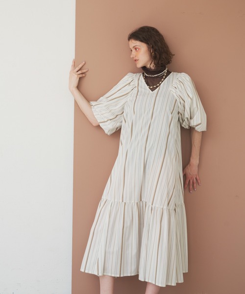 「LA BELLE ETUDE」 半袖ワンピース FREE ライトパープル レディース_画像7