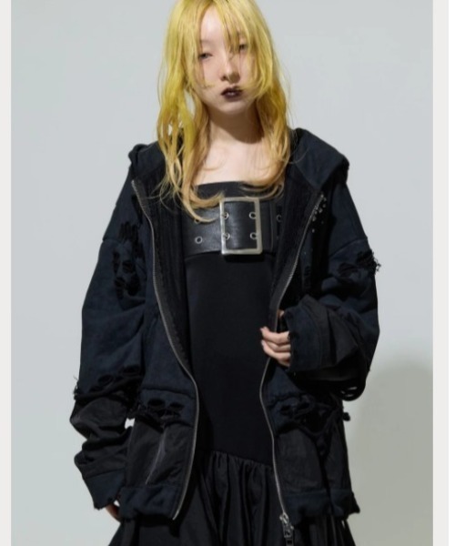 neith.（ネイス） パーカー neith./ネイス/Meteor Crush Hoodie(Black